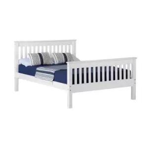 Image of Monaco White High Foot End Bed Frame White
