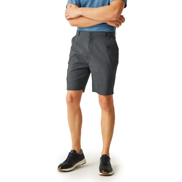 Image of Regatta Mens Dalry Polyester Chino Shorts 32 - Waist 32' (81cm), Inside Leg 32' Seal Grey RMJ305-038-32
