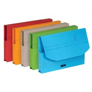 Image of Elba A4 Ultimate Document Wallet Half Flap Assorted Pack of 25 Wallets