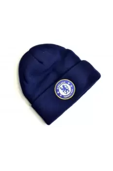 Image of Knitted Crest Turn Up Hat