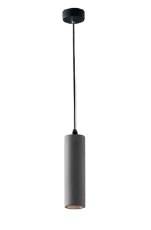 Image of Kruk Slim Round Ceiling Pendant, Dark Grey, GU10