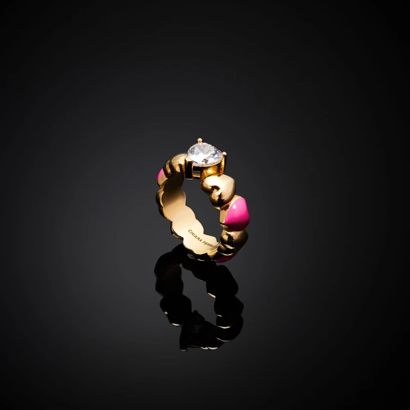 Image of Chiara Ferragni Womens Neon Stackable Stack Rings Multi female 14