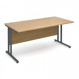 Image of Maestro 25 GL Straight Desk 1600mm x 800mm - Graphite cantilever Frame