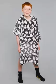 Image of 'Spooky Ghosts' Super Cosy Plush Poncho