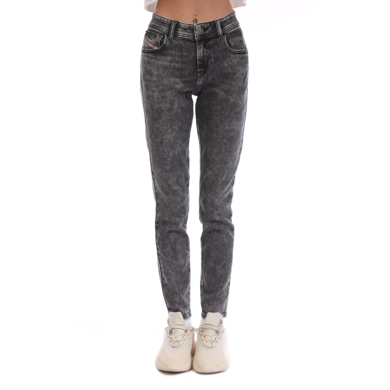 Image of Diesel 2017 Slandy Super-Skinny-Fit Jeans Black Grey female 23S