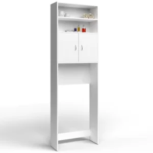 Image of Washing Machine Cabinet White 195x63x20cm