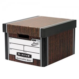 Image of Fellowes Premium Classic cardboard Box-woodgrain 10pk