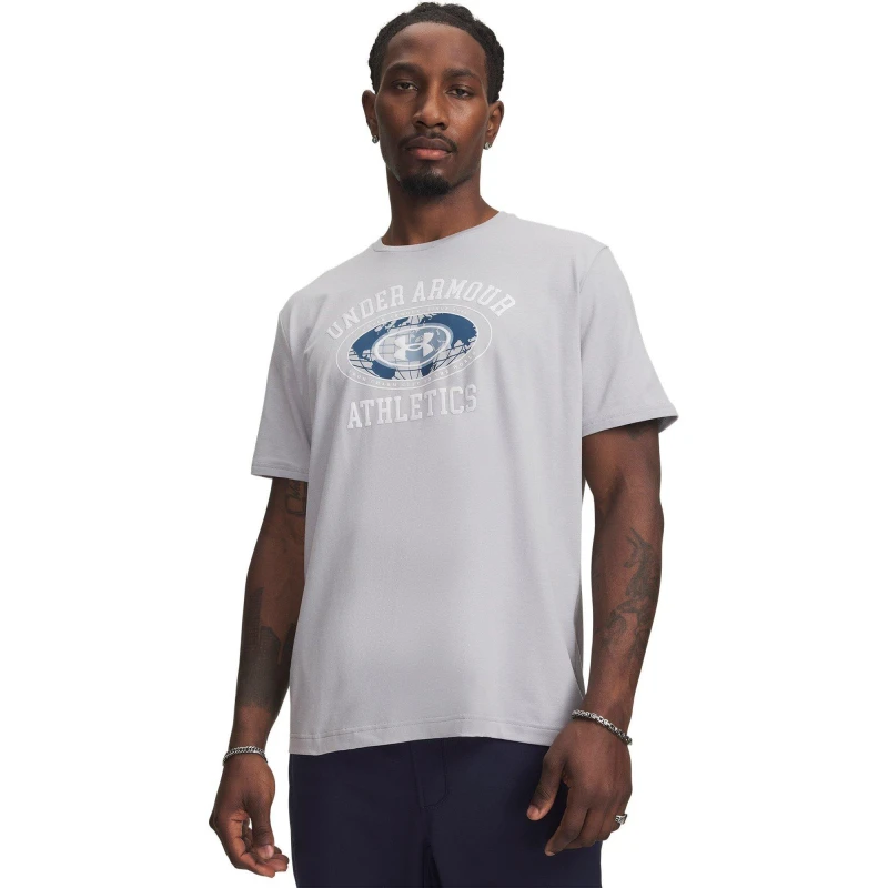 Image of Under Armour UA SS Armor Globe T Sn63 Mod Gray/White male S