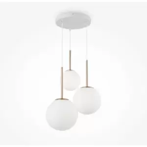 Image of Maytoni Maytoni Basic Form Modern 3 Light Cluster Pendant Ceiling Light Gold E14