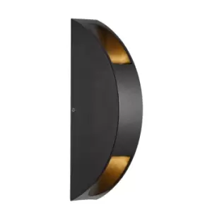 Image of Pignia Outdoor Modern Wall Lamp Black 2700K