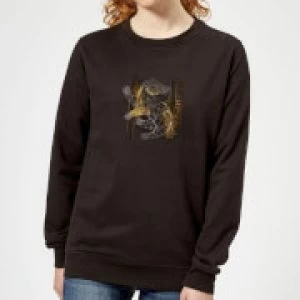 Image of Harry Potter Hufflepuff Geometric Womens Sweatshirt - Black