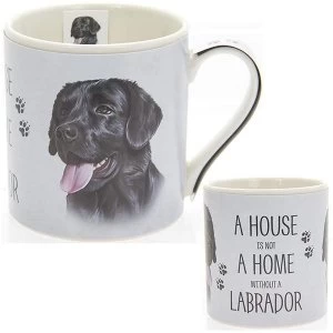 Image of Fine China Black Labrador Mug By Lesser & Pavey