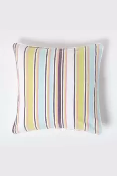 Image of Cotton Osaka Green Stripe Cushion Cover