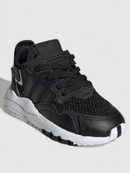 Image of Adidas Originals Nite Jogger Infant Trainers - Black/White