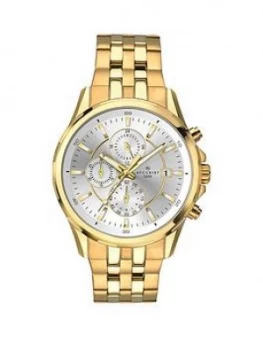 Image of Accurist Silver and Gold Detail Chronograph Dial Two Tone Stainless Steel Bracelet Mens Watch, One Colour, Men