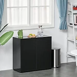 Image of HOMCOM Side Cabinet 838-075BK 740 x 790 x 360 mm Black