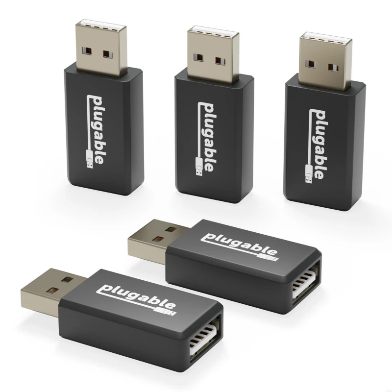 Image of Plugable Technologies USB Data Blocker (5-Pack) Prevent Hacking Device