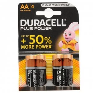 Image of Duracell Plus AA batteries 4 Pack