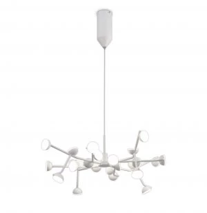 Image of 24 Light Ceiling Pendant, Round 65.8cm, 72W LED, 3000K, 3960lm, White