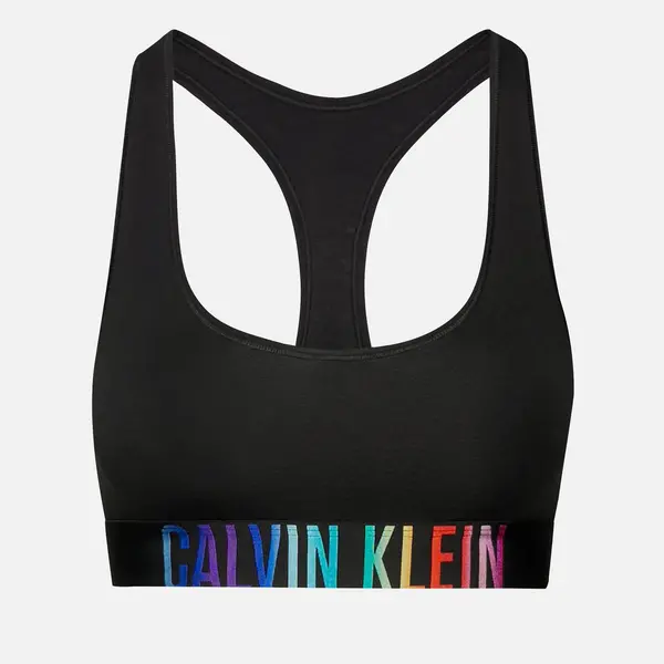 Image of Calvin Klein Intense Pride Logo-Print Stretch-Jersey Unlined Bralette - S Multi Underwear and Nightwear female 000QF7831EUB1 S