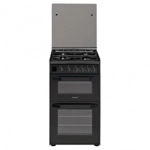 Image of Hotpoint HD5G00CCBK Double Oven Gas Cooker