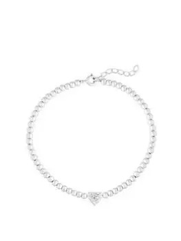 Image of Simply Silver Sterling Silver 925 Heart Ball Bracelet