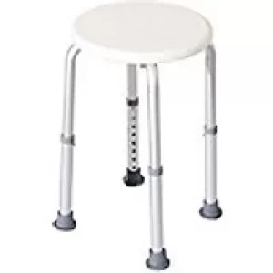 Image of HOMCOM Bath Chair Cream, White Aluminium, Polyethylene 72-0011