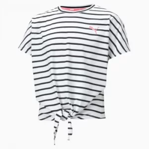 Image of PUMA Alpha Girls T-Shirt, White, size 5-6 Youth, Clothing