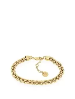 Image of Tommy Hilfiger womens gold plated chain bracelet, Gold, Women