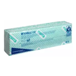 Image of X80 Coded Cleaning Cloths 7566 - Green Wiping Cloths - 1 Pack x 25 Heavy - Wypall