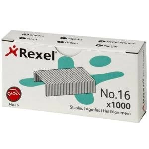 Image of Rexel No. 16 6mm Staples Ref 06121 Pack 1000