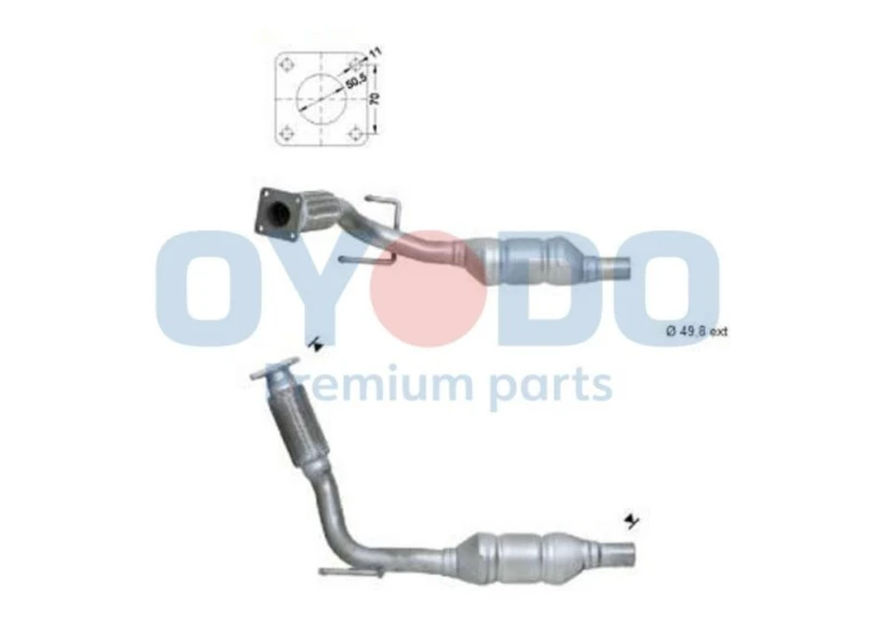 Image of Oyodo 20N0067-OYO Catalytic Converter with mounting parts Catalyst Converter (429)