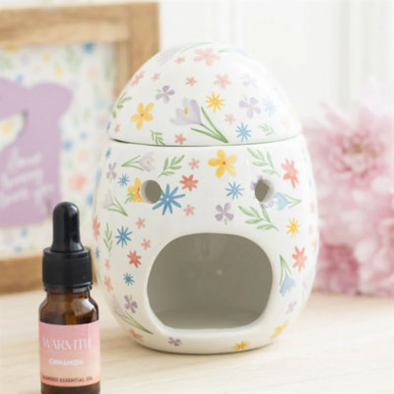 Image of Something Different Spring Floral Print Egg Oil Burner and Wax Warmer Multi unisex One Size