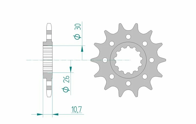 Image of AFAM Steel Racing Front Sprocket 21804 - 520