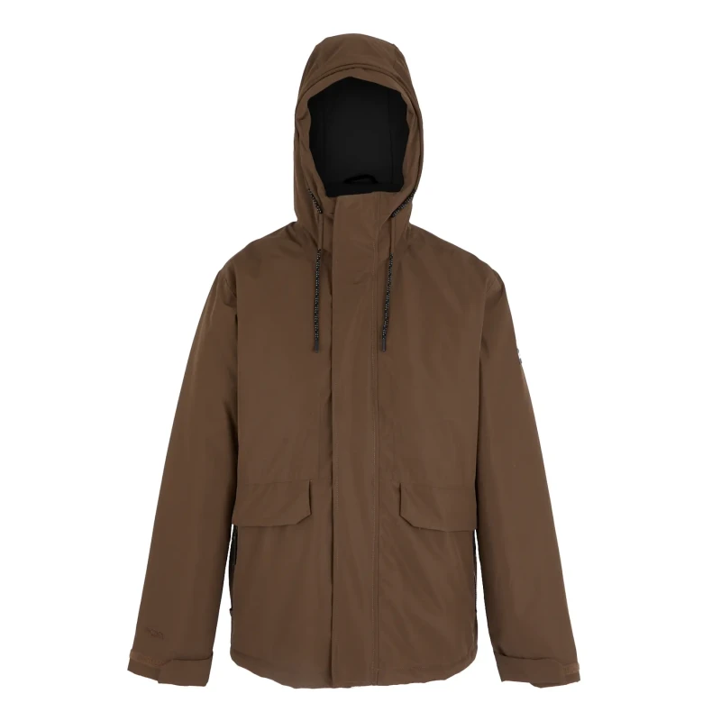 Image of Regatta Regatta Men Sterlings Hooded Waterproof Breathable Insulated Jacket in Tan Size: 2X-large Tan XXL Male 5063516101567