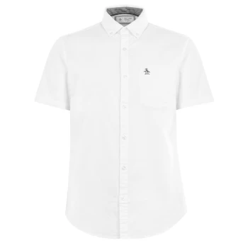Image of Original Penguin Short Sleeve Oxford Shirt - White