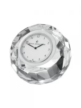 Image of Royal Doulton Radiance collection clock round faceted