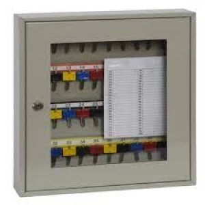 Image of Phoenix Clear View Key Cabinet KC0402K 40 Hook with Key Lock