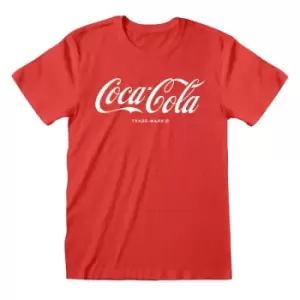 Image of Coca Cola White Logo Red T-Shirt