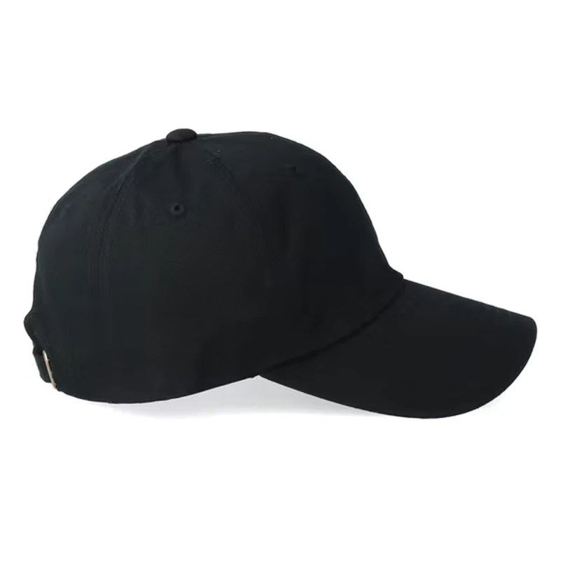 Image of Yupoong Flexfit 6-panel Baseball Cap With Buckle in Black Unisex One Size
