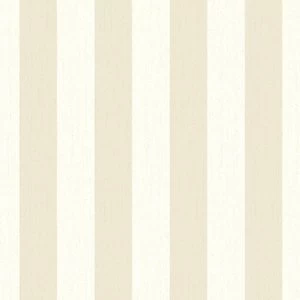 Image of Graham & Brown Julien Macdonald Glitterati Cream Striped Gold effect Textured Wallpaper