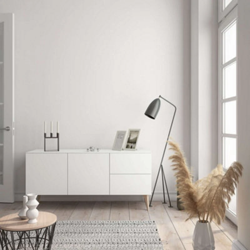 Image of Galerie Industrial Effects White Plain Wallpaper Roll