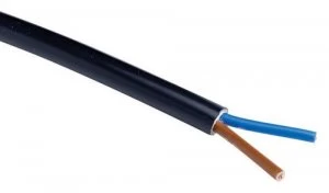Image of Zexum 0.5mm 2 Core PVC Flex Cable Black Round 2182Y - 100 Meter