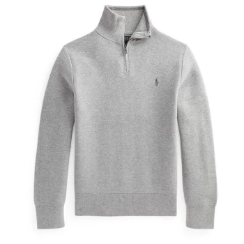 Image of Polo Ralph Lauren Junior Boys Quarter Zip Jumper - Andover Heather