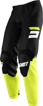 Image of Shot Raw Burst Motocross Pants, black-yellow, Size 32, black-yellow, Size 32