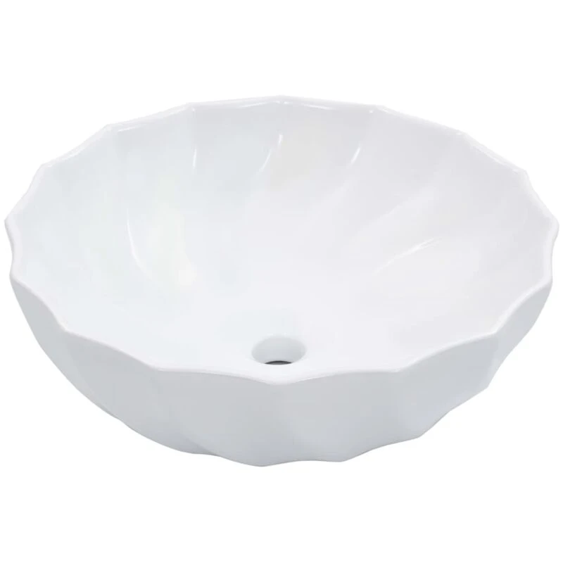 Image of vidaXL Wash Basin 46x17cm Ceramic White 143921