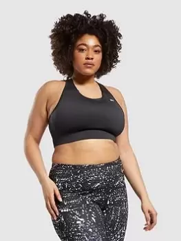 Image of Reebok Run Bra (Plus Size) - Black, Size 3X, Women