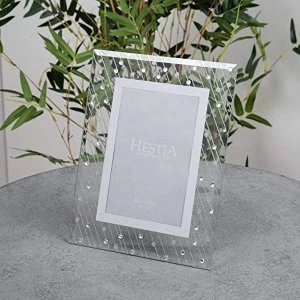 Image of 4" x 6" - HESTIA? Mirror Glass Raindrop Design Photo Frame