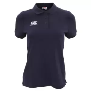 Image of Canterbury Womens/Ladies Waimak Short Sleeve Pique Polo Shirt (14) (Navy)
