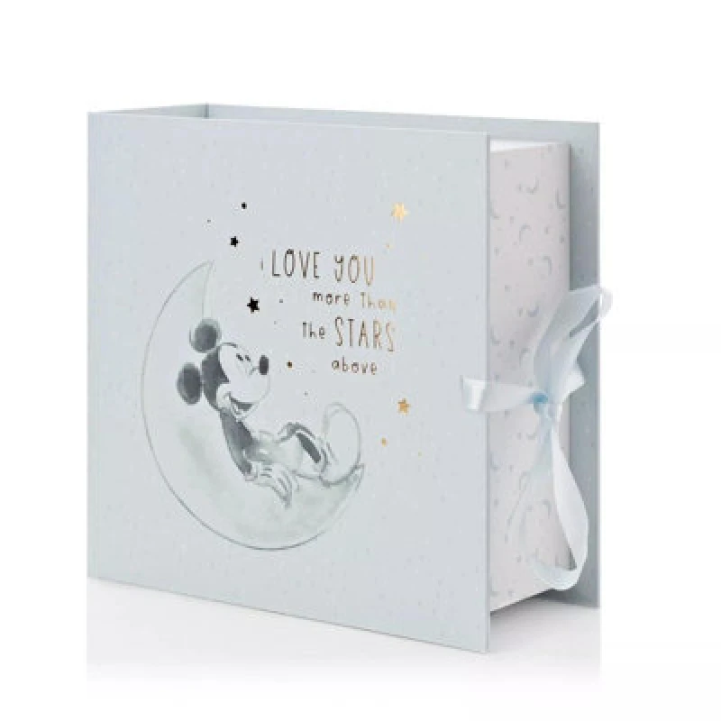 Image of Disney Mickey Mouse Baby Keepsake Box Moon and Stars Blue Blue One Size Unisex 5017224950351